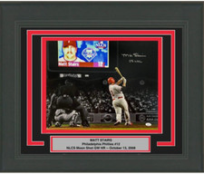 FRAMED Autographed/Signed MATT STAIRS 08 WSC Moon Shot 16x20 Photo JSA COA Auto