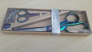 Milward Dressmaking & Embroidery Scissors Gift Set Thimble Pins 2189019 Petrol