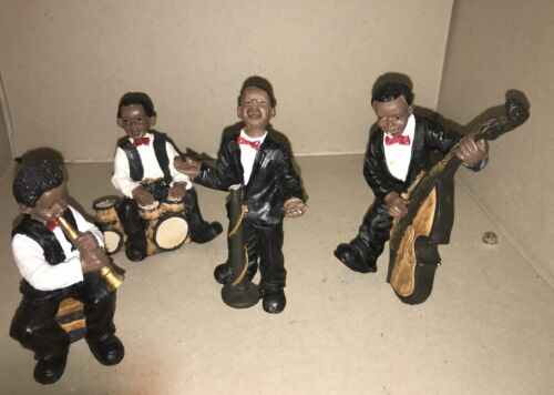 Figuren Musikerband black amerikan 4 St. (Jazz) Kunstharz von NANU NANA - Bild 2 von 7