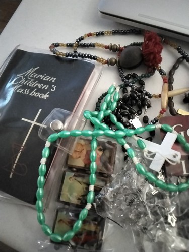 Lot Rosary Beads Religious items 13+ items prayer 