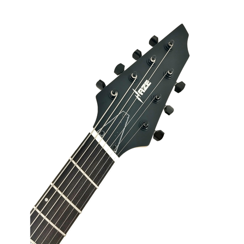 Haze 7-String Fanned Fret Built-in Preamp HAX Electric Guitar - Green HAZE7FFMGS - Picture 10 of 14