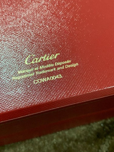 Authentic Cartier Watch Box COWA0043 PRESENTATION BOX Red Box Empty Box USED - Picture 7 of 14