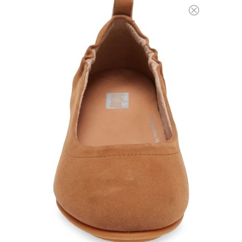 🆕 FitFlop Allegro Women's 11 Tan Suede Slip On Flats Ballet Shoes Comfy NEW - Picture 4 of 4