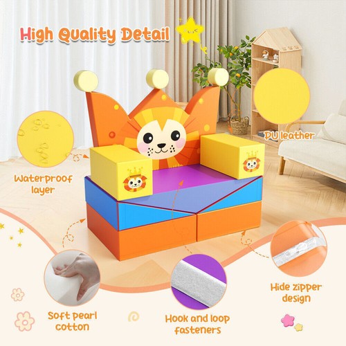 Climb and Crawl Playset Soft Lightweight Foam Play Set Climbing Blocks 8Pcs Kids - Picture 6 of 14