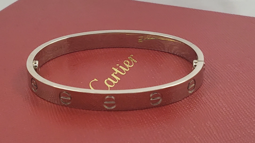 Cartier Love Armband groß - Größe 16 - 18k Weißgold Armreif Full Set aus 2018! - Video 1 von 1
