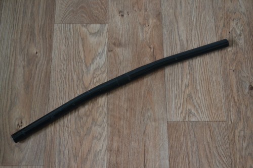 Vintage 1990s Black Steel Flat Handlebars 57.5cm 25.40mm Clamp - Picture 10 of 17