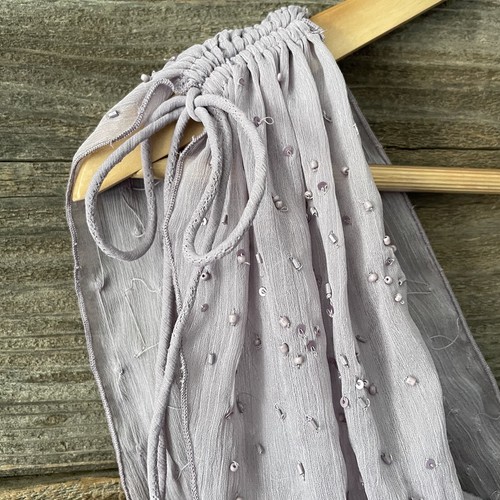 NEW Free People Lilac Beaded Asymmetrical Blouse Women’s Size Medium - Picture 4 of 7
