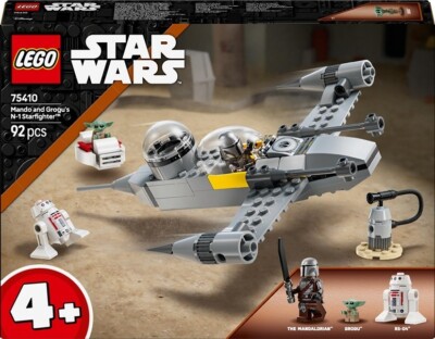 Constructor lego Star Wars Mando Und Grogu Battle Raumschiff N-1 75410, 92 Pcs