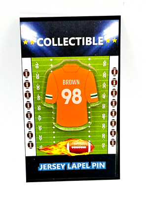 Miami Hurricanes Jerome Brown jersey lapel pin-Classic RETRO