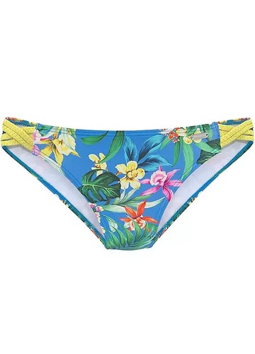 Size 12 | Venice Beach Tropical Print Bikini Bottoms | Blue | RRP £25 - Picture 2 of 5