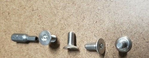 Sicherheitsschrauben 12-24 x 1/2" flach UC Edelstahl Maschine + Gratis Bits! (Pkg-25) - Bild 2 von 3