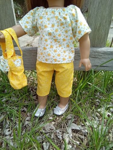 5-teiliges gelbes Frühlingsoutfit passt zu American Girl 18 Zoll Puppenkleidung - Bild 3 von 14