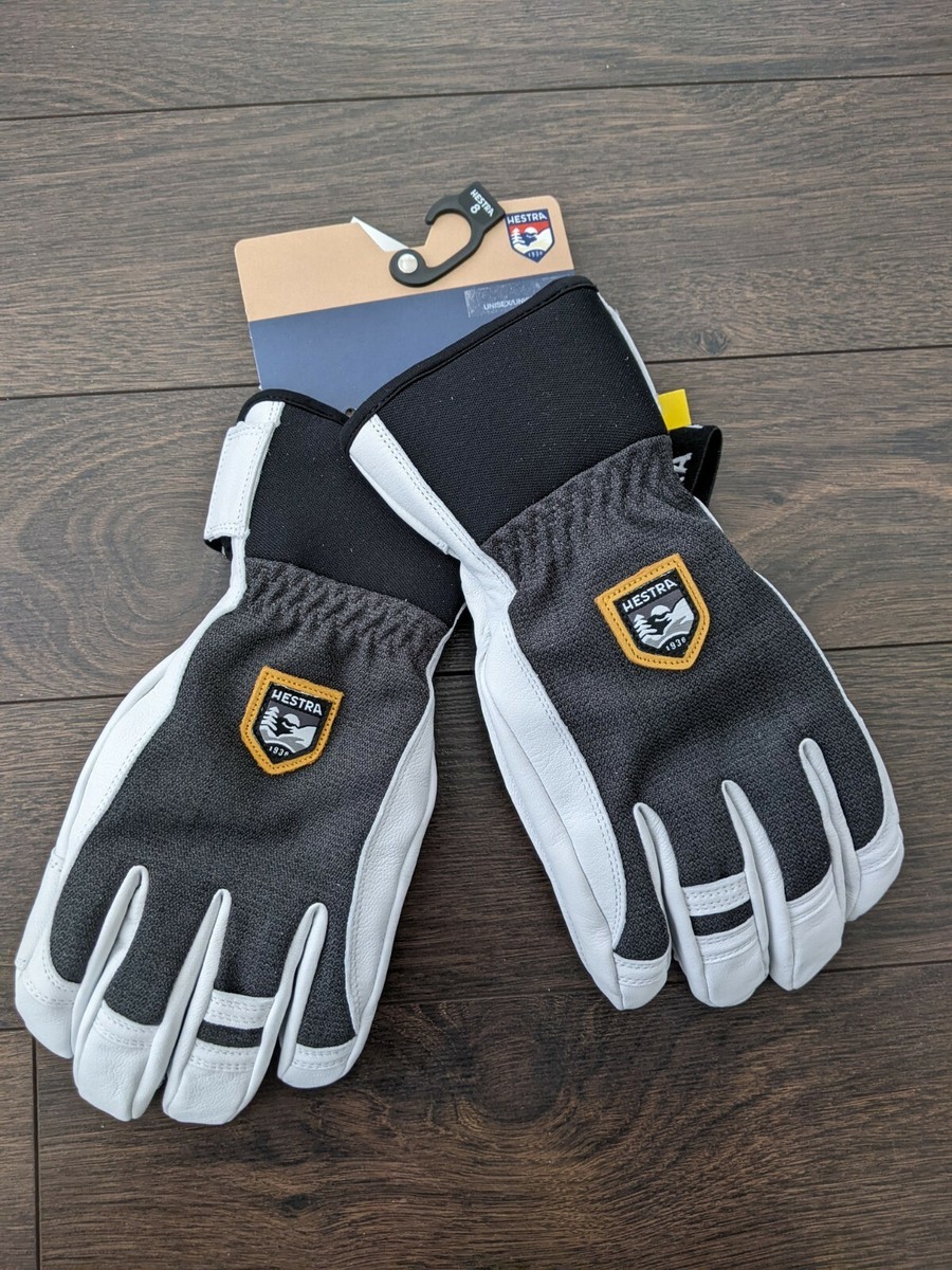 BRAND NEW HESTRA ARMY LEATHER PATROL 5 FINGER CHARCOAL SIZE 8 eBay