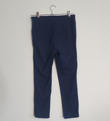 Pantalón de mujer FASE OCHO elástico ajustado Lagenlook azul talla UK 10 EU 38 - Imagen 6 de 10