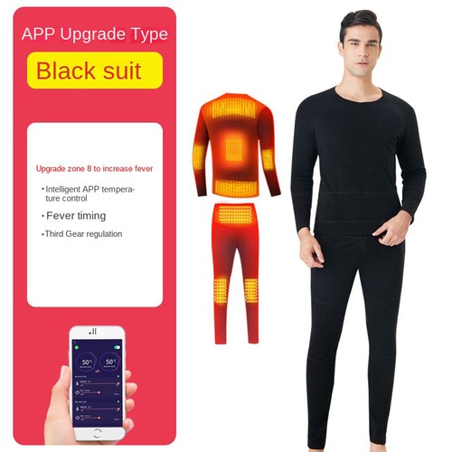 Herren/Frauen elektrische Heizung Unterwäsche Winteranzug USB Smartphone Thermosteuerung - Bild 25 von 41