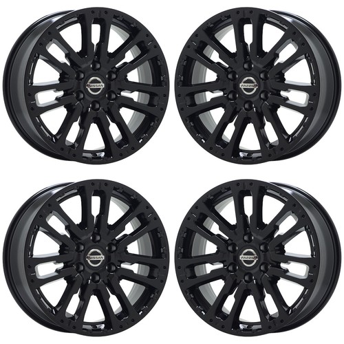 20" Nissan Titan Gloss Black wheels rims Factory OEM set 62754 EXCHANGE