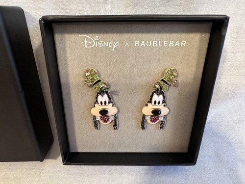 NEW Disney x Baublebar Goofy Earrings Sparkle Enamel Colorful Studs - Picture 2 of 2