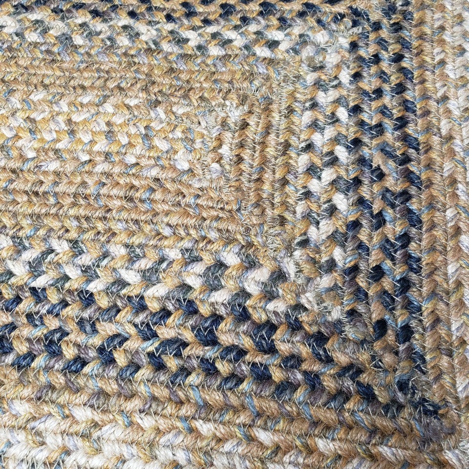 Homespice Jute Rug COFFEE 20x30 Rectangle Primitive Rustic Cabin Black