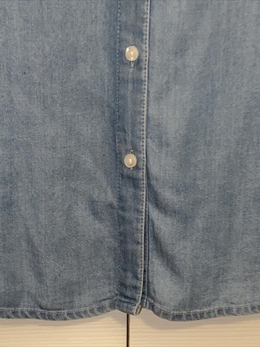 NWT New Directions Top Women’s PM Petite Medium Blue Lyocell Cinch Sides Tunic - Picture 6 of 13