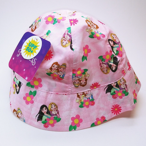 Disney Princess Pink Bucket Hat With Strap Toddler Size UPF 50+ - Picture 1 of 6