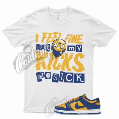 T-shirt ANTI DUNK LOW – Ispirata A LA Blue, UC, University Gold, Michigan – Unisex Bianca