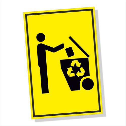 Müll abladen verboten! Hinweisschild ACHTUNG Schild Aufkleber DRU 0171 - Bild 5 von 9