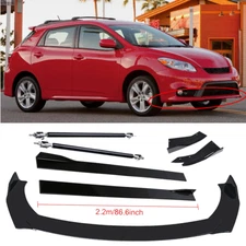 Front Bumper Lip Spoiler Splitter Glossy Black Extension For Toyota Matrix 03-14