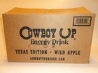 RARE Vintage COWBOY UP Energy Drink 24-Bottle CARRIER Box Crate TEXAS EDITION — photo 1