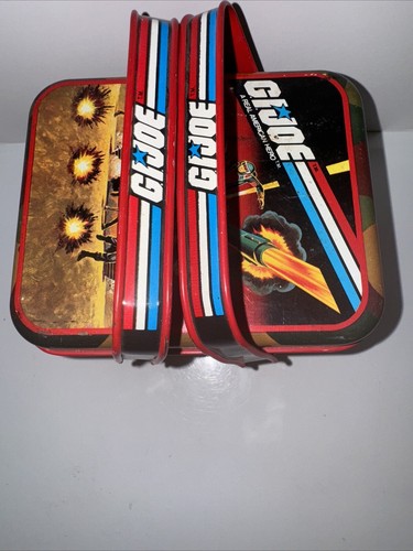 Vintage G.I. Joe Action Figure Tin Lunch Box Metal Case 1982 Cheinco - Picture 6 of 16