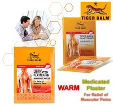 TIGER BALM Medicated Plaster Warm Patch Relief Muscle Pain Stiff Neck Back Pain