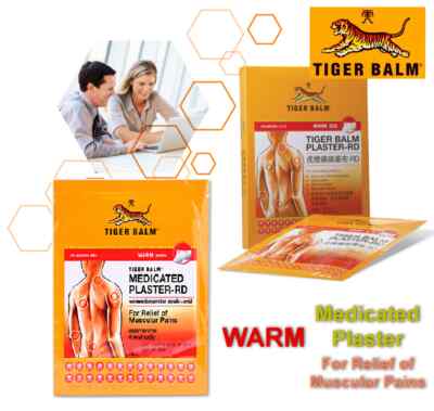 TIGER BALM Medicated Plaster Warm Patch Relief Muscle Pain Stiff Neck Back Pain