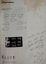 RARE PIONEER ELITE SC-07, SC-05 AV RECEIVER 139 PAGE OPERATING INSTRUCTIONS  			
