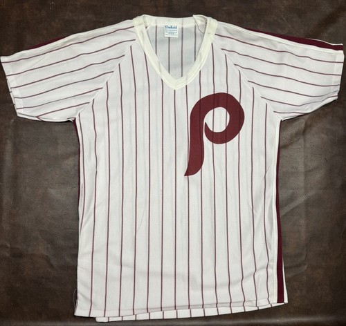 Vintage 1980’s Pro Knit MLB Philadelphia Phillies Shirt/Jersey Womens SZ L - Picture 2 of 12