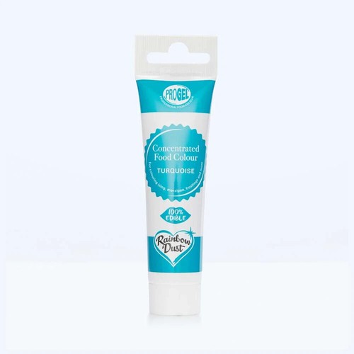 TÜRKIS Lebensmittelfarbe PROGEL essbar Regenbogen Staub Paste Tortendekoration 25g - Bild 3 von 7
