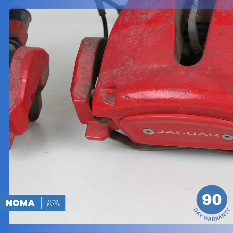 16-20 Jaguar X761 F-Pace Front Left & Right Brake Caliper Set of 2 Red OEM - Image 4 of 4