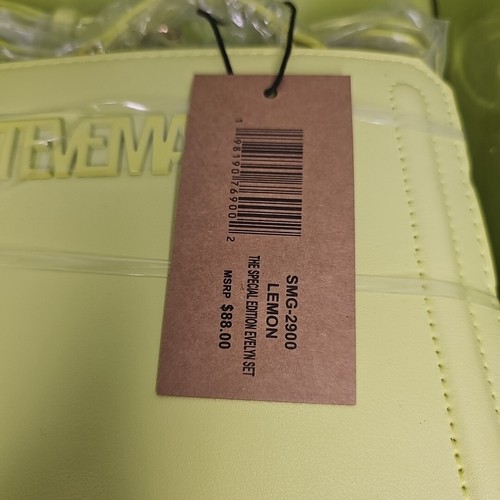 STEVE MADDEN EVELYN Christmas GIFT SET CROSSBODY BAG Lemon LIMITED NEW Tags - Picture 7 of 12