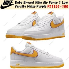 Kobe Bryant Nike Air Force 1 Low Varsity Maize Purple FZ1151-100 Men's Size