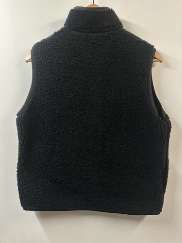 Eastern Mountain Sports Womens Fleece Vest Small Black Button Vintage Berber - Picture 2 of 5