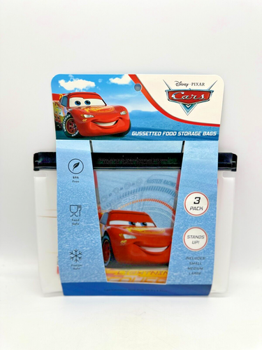 Disney Pixar Cars Lebensmittelaufbewahrungstaschen mit Zwickel - Bild 1 von 2