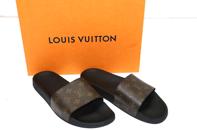 Louis Vuitton Waterfront Line Mule Monogram Eclipse Slides Sz UK