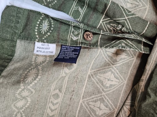 Vintage Ralph Lauren Chaps Shirt Men Size XL Green Hawaiian Camp Magnum PI - Picture 8 of 14