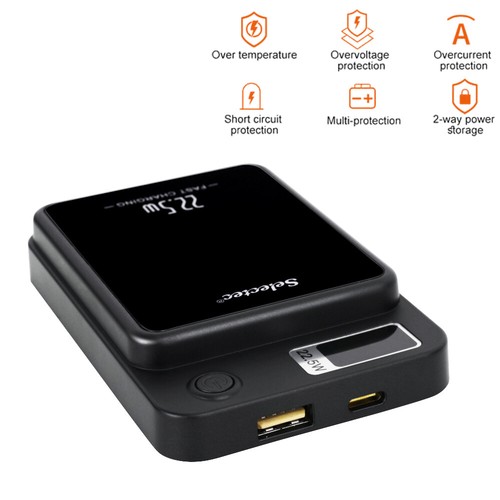 Selectec Mag/netische Wireless Powerbank 10000mAh 22,5W PD für iPhone 15/14/13 - Zdjęcie 6 z 22