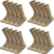 Wholesale Mens Beige Army Military Socks Combat Trekking Hiking Size 10-13,13-15
