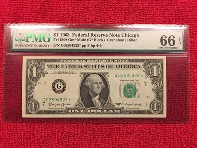 UNITED STATES 1 DOLLAR USA 1963 B P 443 UNC