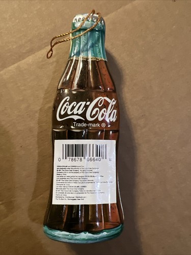 Vintage Coca Cola Bottle Shaped Tin Box Christmas Ornament Custom1996 - Picture 4 of 10