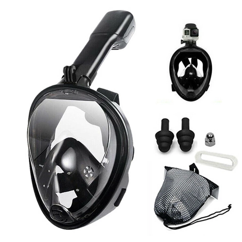 Full Face Snorkel Mask Diving Scuba Goggles Swimming Kids Adults Anti-Fog Swim - Image 4 of 4