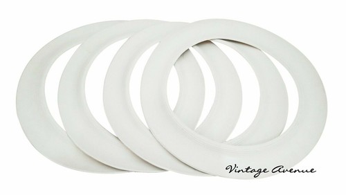 VINTAGE COLLECTOR CAR AUTOMOBILE WHEEL WHITE WALL TIRE TYRE INSERT 10" [ID] - Picture 4 of 5