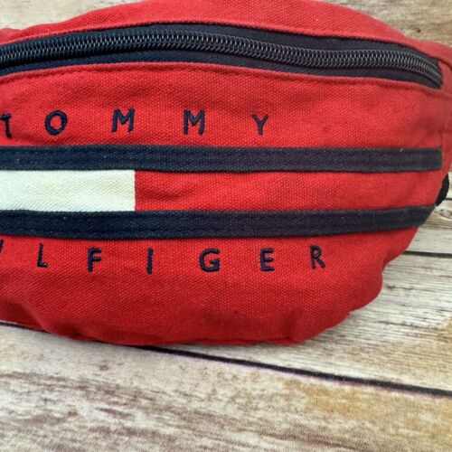 Tommy Hilfiger Red Unisex Fanny Pack Waist Belt Bag Y2K 90s 1990s - Picture 8 of 9