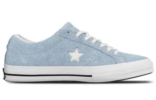 Converse one star light blue suede sale
