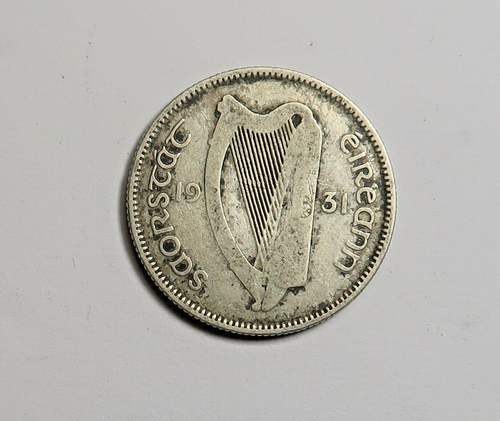 IRELAND: IRISH SILVER SHILLING 1931. FREE SHIPPING - Picture 2 of 2